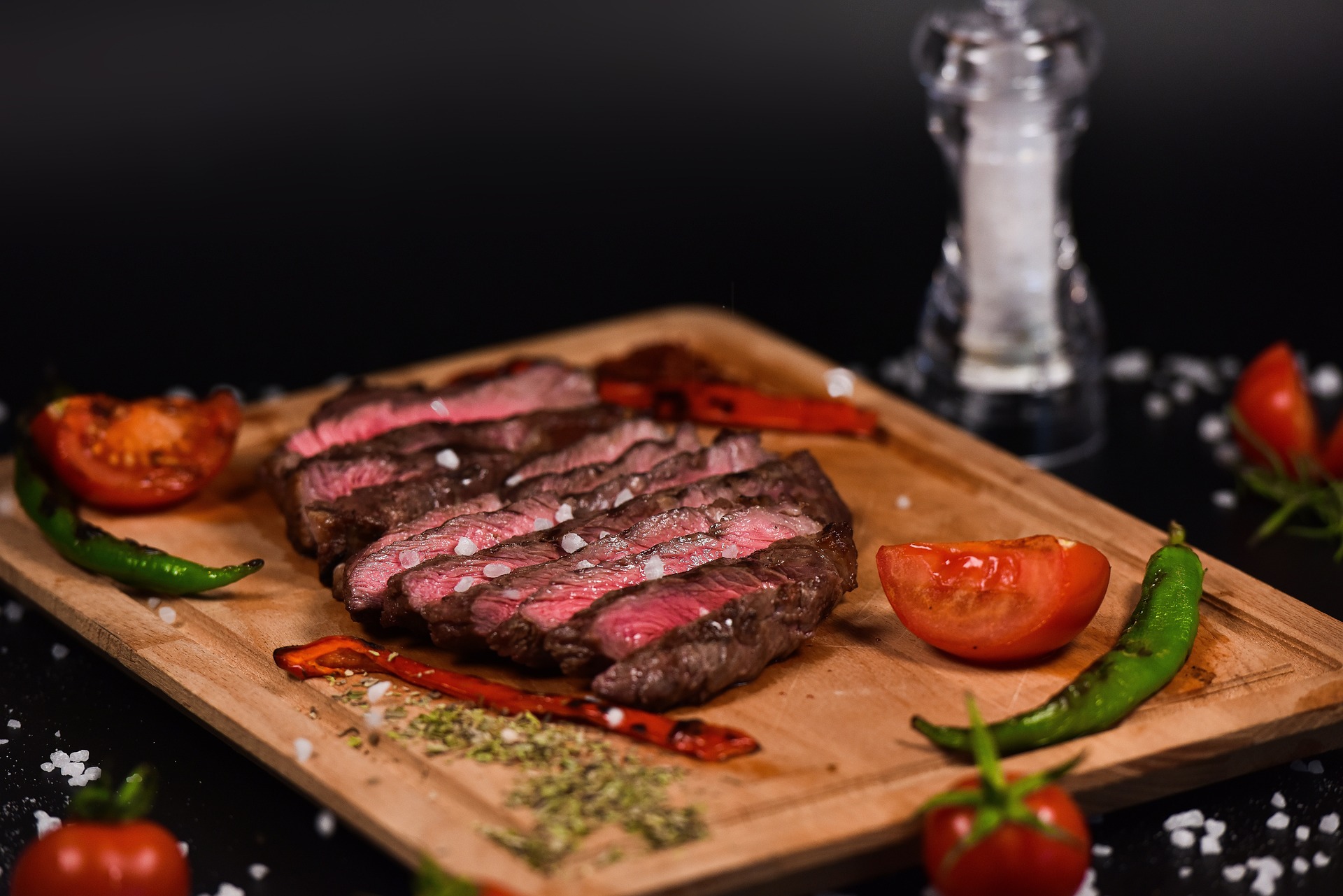 Image of a steak on a cutting board